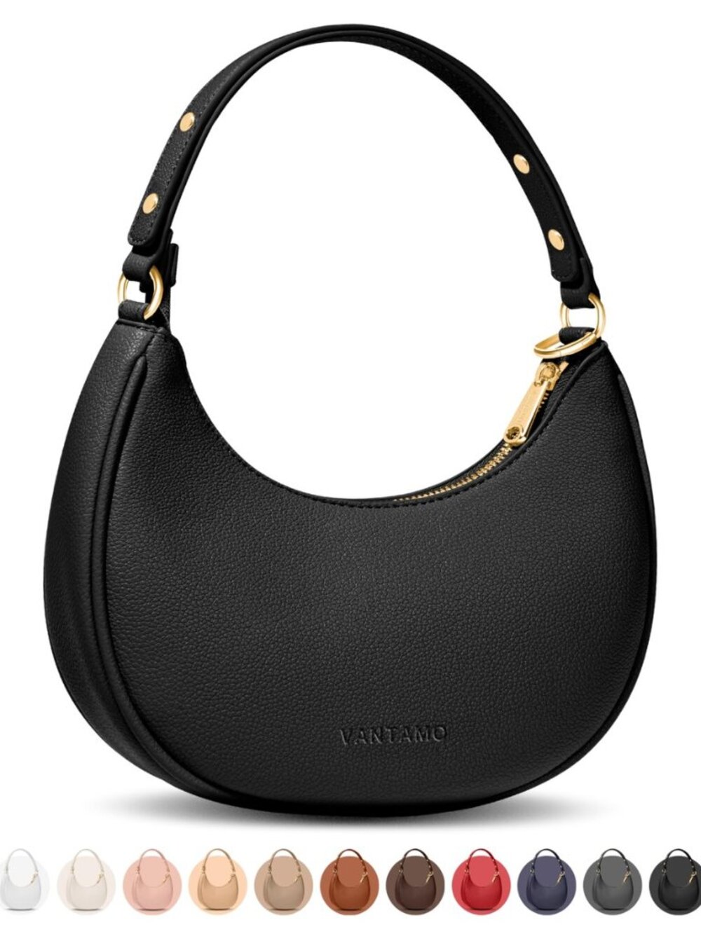 Crescent Bags For Women with RFID Protection, Half Moon Clutch Purses for Women